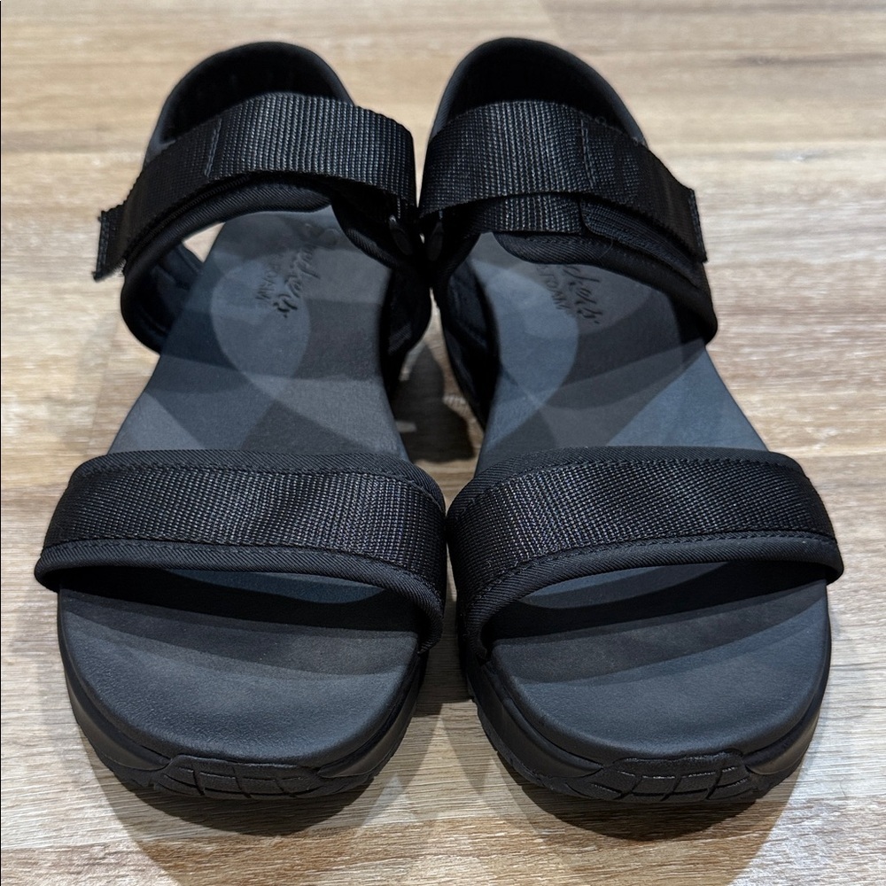 Skechers Size 11 Black Women's 119185 Uno New Sesh Yoga Foam Skech Air Sandals - Picture 3 of 10